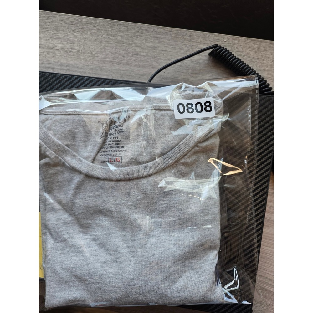Polo Ralph Lauren Mens Custom Fit Crewneck T-Shirt Heather Grey Large Pony Logo - Picture 5 of 5